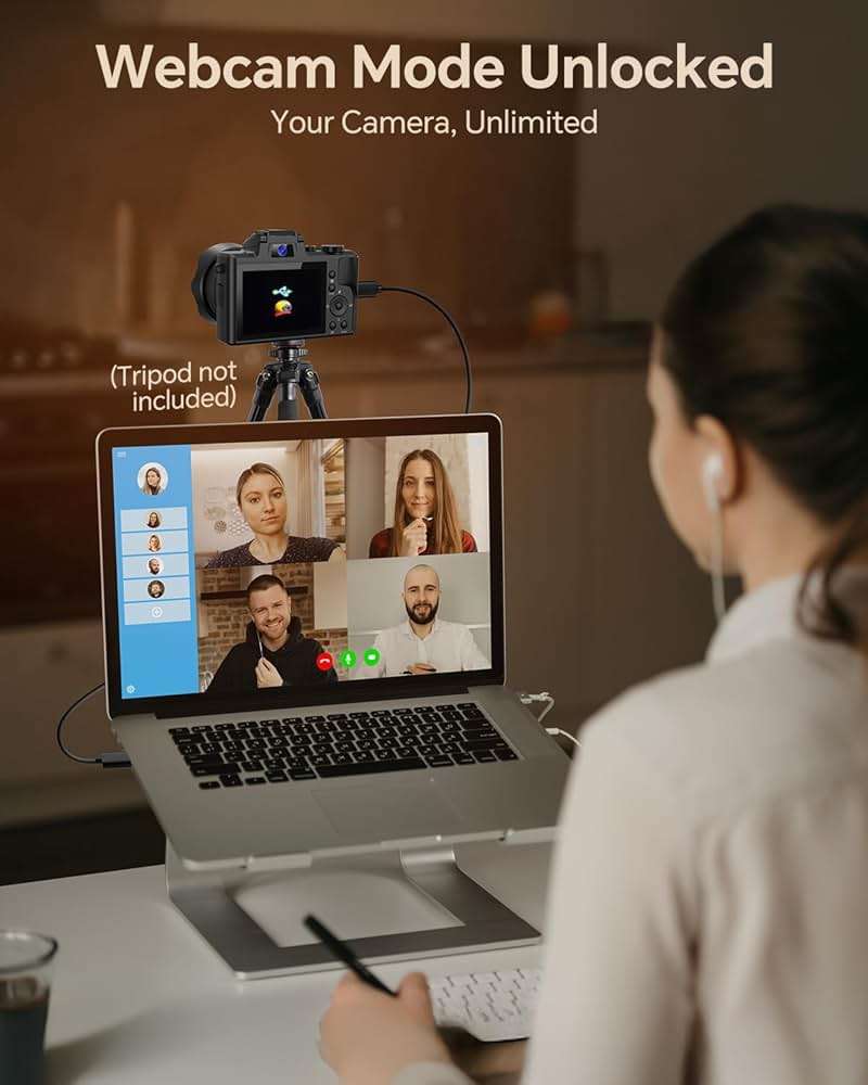 Fulealfly 8K Digital Camera for Photography, 88MP Autofocus WiFi Vlogging Camera for YouTube Video with Front and Rear Lens, Flash, Touch Screen, Lens Hood, 64GB Card, 2 Batteries(Black) - Image 8