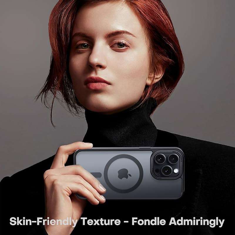 Newfuture Designed for iPhone 13 Pro Max Case with Magnetic [13 FT Military Drop Protection] [Compatible with Magsafe] Slim Translucent Matte Shockproof with Anti-Fingerprint Phone Case, Black - Image 7
