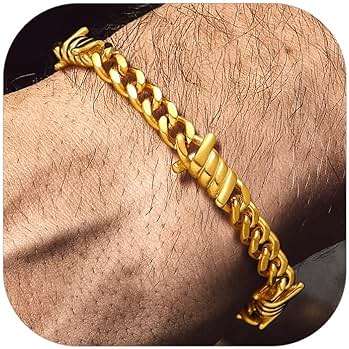 Bandmax Barbed Wire Chain Bracelets for Men Women Stainless Steel/Black/Gold Thorn Cuban Link Bracelet Adjustable Punk Emo Style Jewelry Gift - Image 1