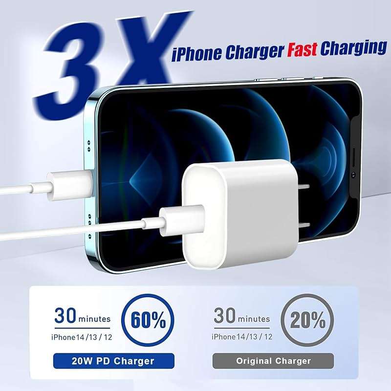 Fast iPhone Charger, [MFi Certified] 2Pack 10FT Extra Long Quick USB C to Lightning Cable Cords + 20W PD USB C Charger Block Fast iPhone Charging Adapter for iPhone 14 Pro Max/Plus/13/12/11/XS/XR/X/SE - Image 2