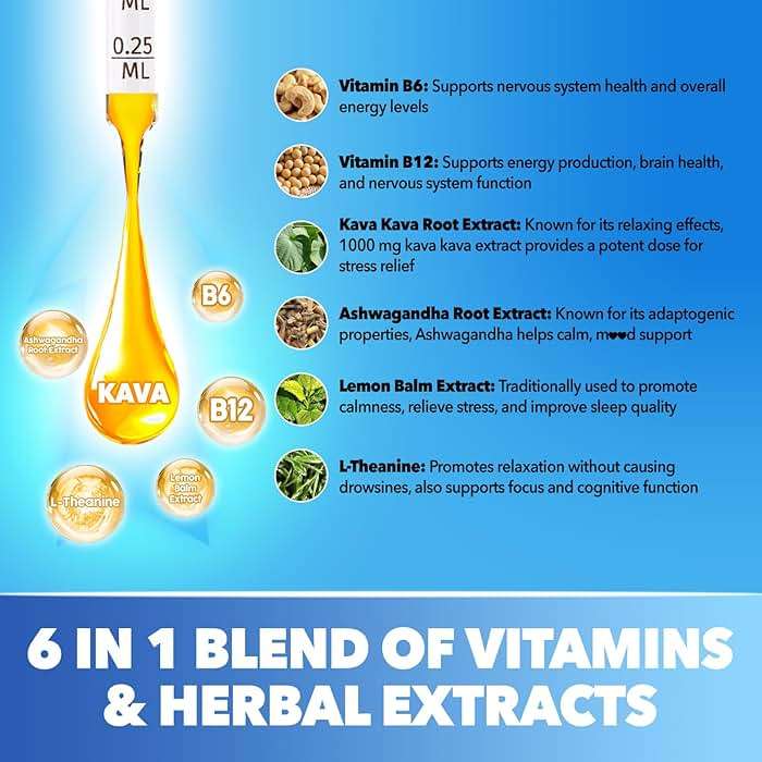 duwhot Kava Kava Extract Liquid Drops with Ashwagandha Lemon Balm L-Theanine, High Potency Kava Root Extract Tincture Supplement for Relaxation, 2 Fl Oz - Image 3