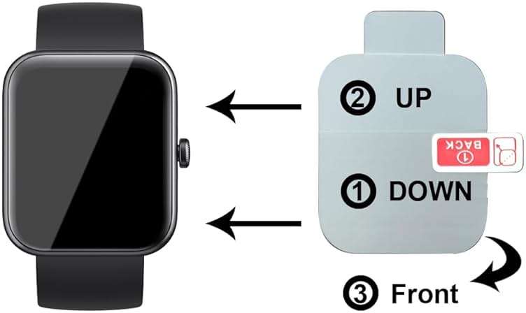 smaate Compatible with TOZO S7 1.85”, Soft Smart Watch Screen Protector, TPU, 6-pack, Full Coverage, Bubble Self-healing - Image 5