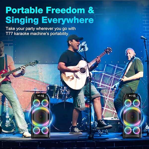 BOHINI Bluetooth Speaker, 160W Peak Powerful Loud Stereo Sound Deep Bass Wireless Boombox Portable Large Party Speakers with Subwoofer TWS Pairing Dynamic LED Light for Outdoor Camping Backyard Events - Image 6