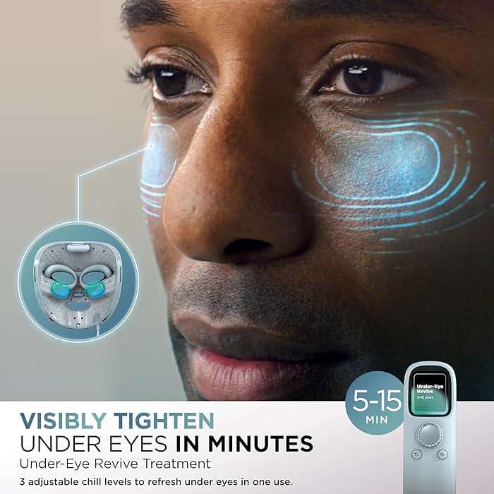 Shark CryoGlow LED Face Mask with Under-Eye Cooling, Anti-Ageing & Blemish Repair, Red & Blue LED, Infrared Light Therapy, USB-C, Remote Control, Storage Bag, Lilac Chill, FW312PL - Image 3