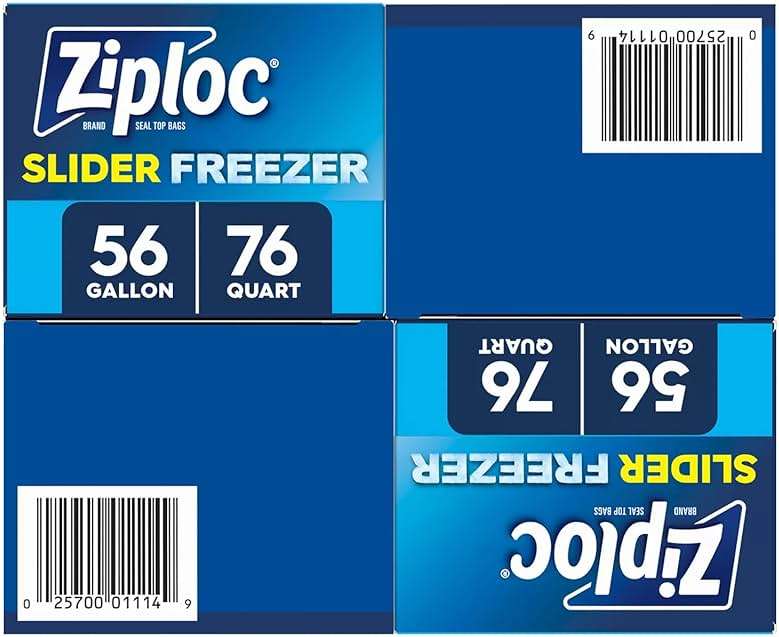 Ziploc Slider Freezer Bags Variety Pack, 132 Count, Power Shield Technology, 76 Quart and 56 Gallon Bags - Image 2