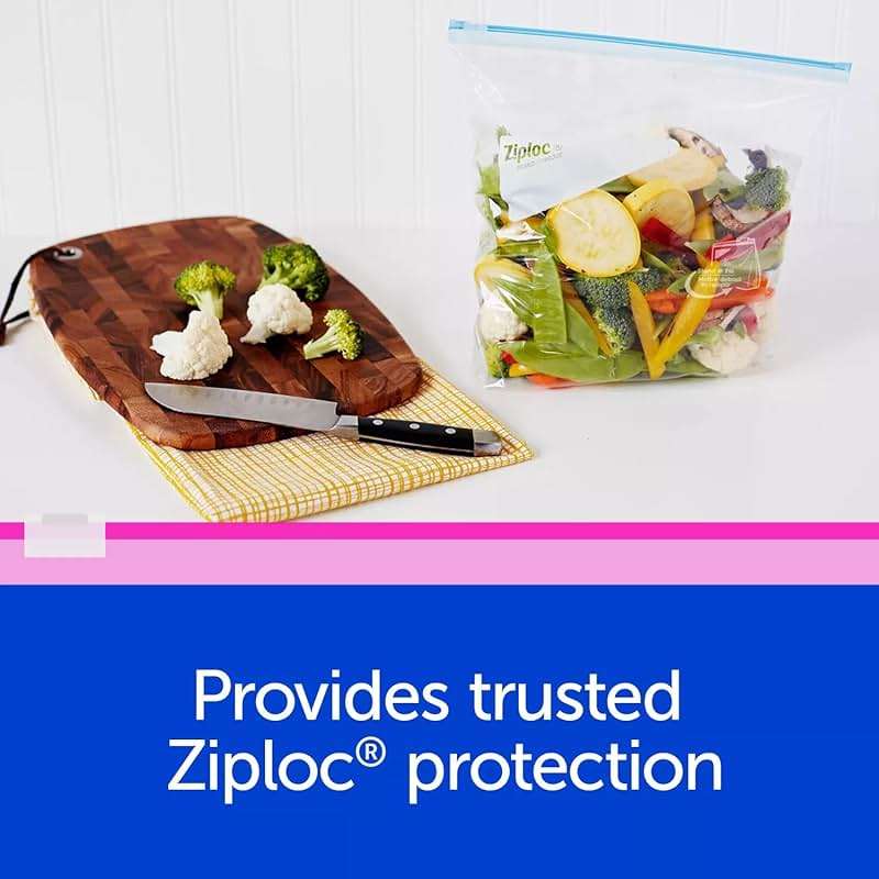 Ziploc Slider Freezer Bags Variety Pack, 132 Count, Power Shield Technology, 76 Quart and 56 Gallon Bags - Image 9