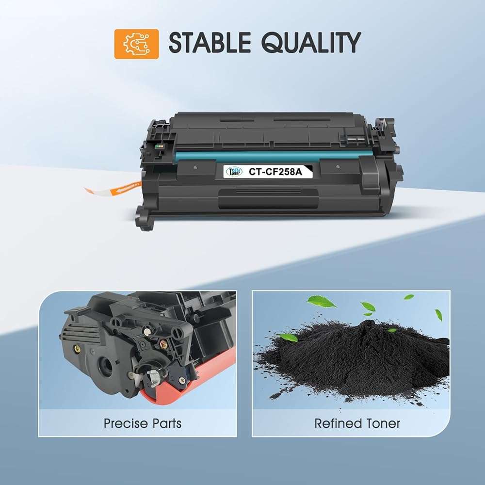 CF258A 58A Toner Cartridge Black M404n Compatible for HP 58A CF258A 58X CF258X Toner for HP LaserJet Pro M404n M404dn M404dw M404 MFP M428fdw M428fdn M428dw Printer Ink High Yield 2 Pack with Chip - Image 6