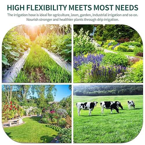 TLGREEN 100ft 1/2" Heavy-Duty Soaker Hose Kit with Solid Brass Connectors – Durable Rubber Drip Hose for Efficient Garden, Lawn, and Yard Irrigation, Saves 70% Water - Image 9