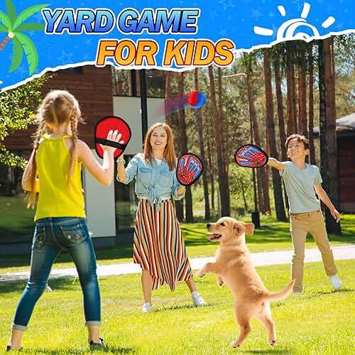 Spider Toss and Catch Ball Game Set – Toddler Baseball Glove, Outdoor Yard Beach Pool Toys, Outdoor Games for Family, Birthday Easter Gift for Ages 3 4 5 6 7 8-12 Year Old Boys Girls - Image 2