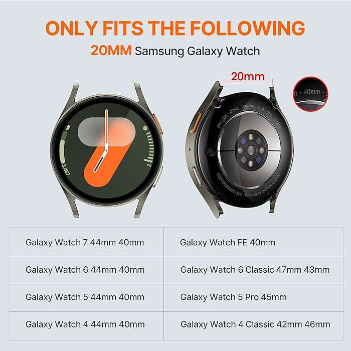 Bandletic Magnetic Silicone Band Compatible with Samsung Galaxy Watch 7 6 5 4 FE 40mm 44mm/for Galaxy Watch 6 4 Classic 43mm 47mm 42mm 46mm/Watch 5 Pro 45mm, 20mm No Gap Sport Strap for Men Women - Image 5