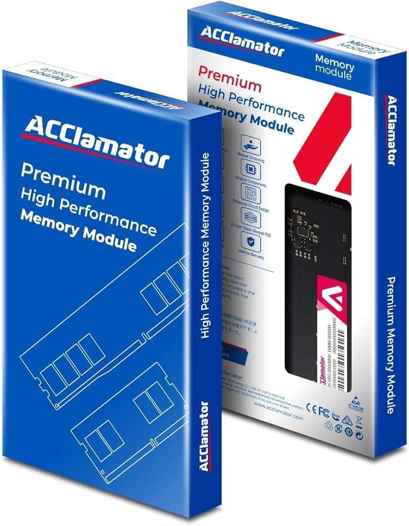DDR5 RAM 32GB Kit (2x16GB) 4800MHz (PC5-38400) CL40 1.1V On die ECC UDIMM 288-Pin Desktop Memory Module Acclamator - Image 7