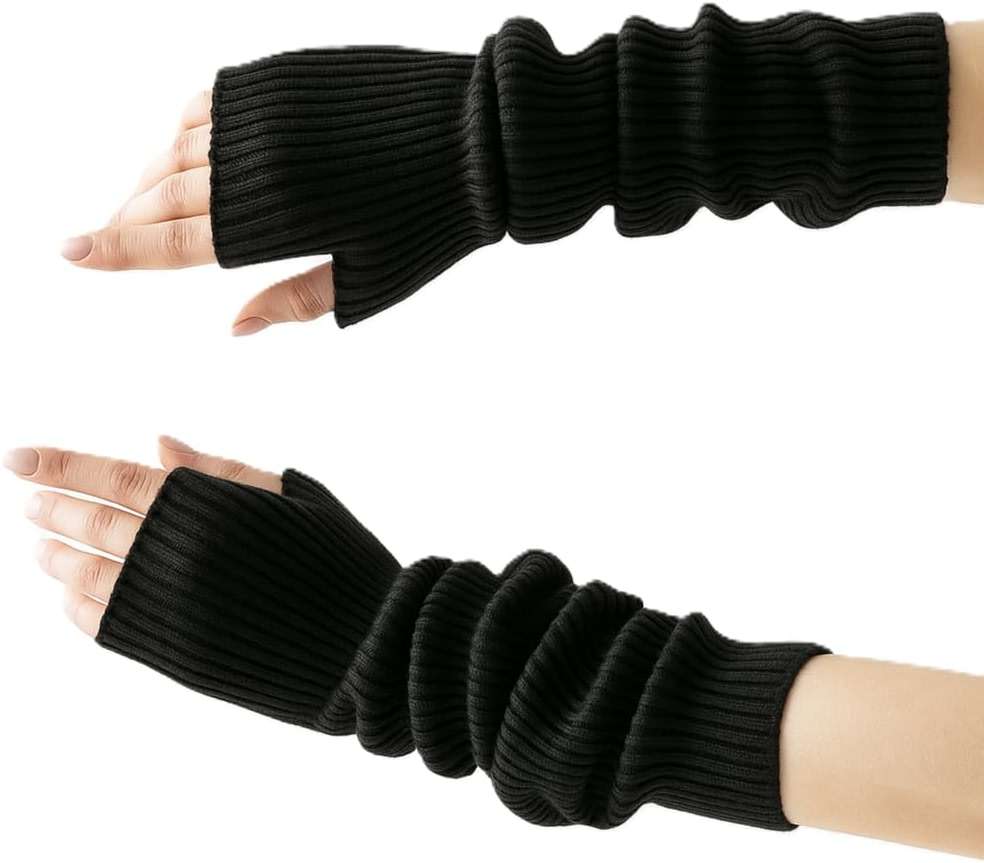 Causa Forcia Thick Cozy Knitted Arm Warmers for Women Made in Turkey - Image 1