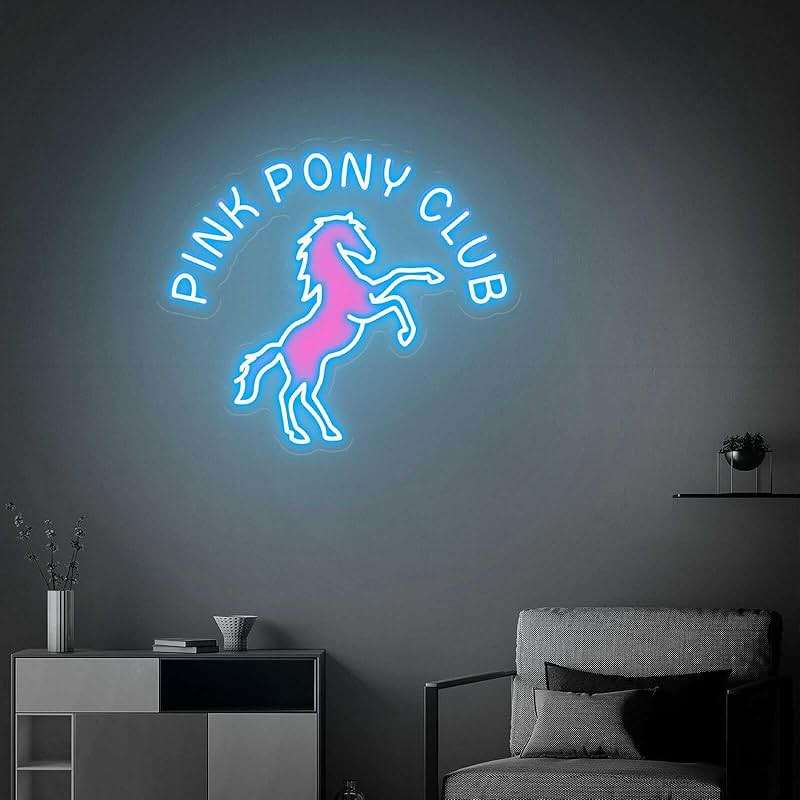 DUOLIYBC Custom Pony Club LED Neon Sign – USB Powered, Dimmable Pink Light for Cowgirl Room or Club Decor, Personalized Color Option, 16″ × 14″ - Image 9