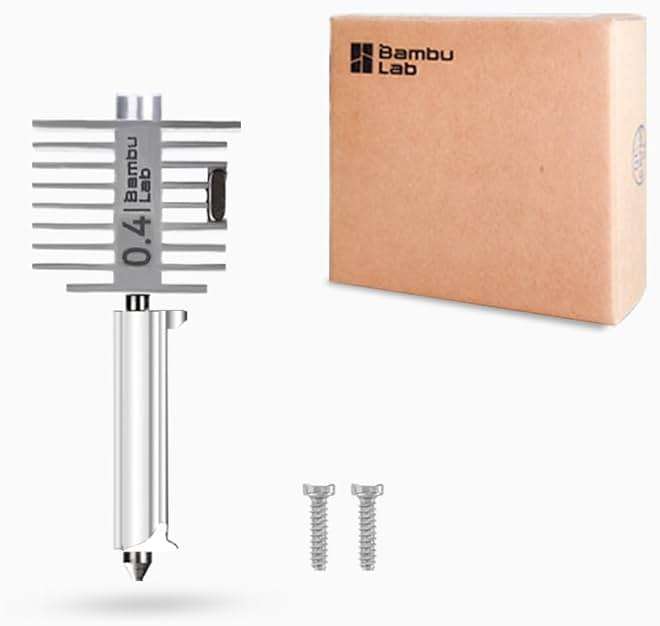 TEWIRROW Bamboo Lab Original A1, A1 Mini Stainless Steel Hotend Kit with 0.4mm Nozzle Support High Temperature, High Speed Printing All Metal Heating Block Replacement for Bambu Lab A1 Series - Image 1
