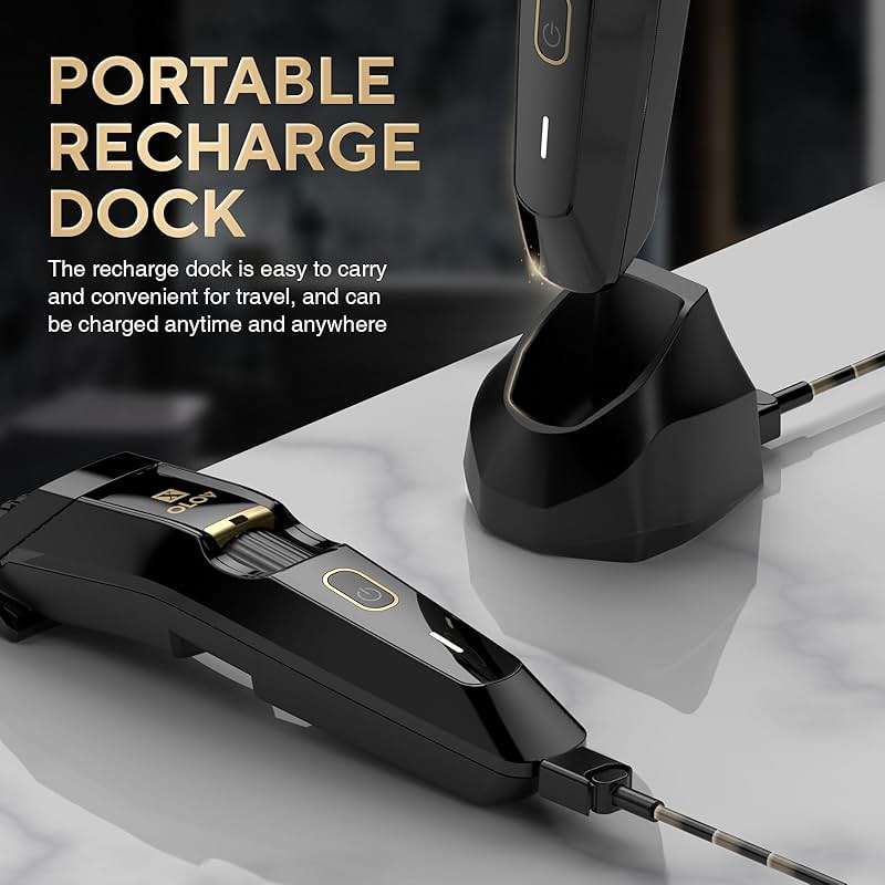 Replacement Charging Base for OLOV X Men's Beard Trimmer, USB Recharge Dock, Black - Image 7