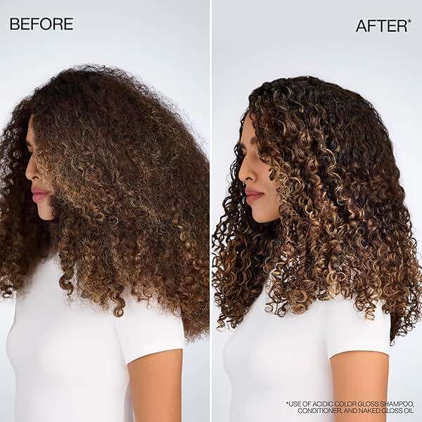 Redken Naked Gloss Shine Hair Oil - Adds Shine & Enhances Color Vibrancy, Lightweight Heat Protectant, Frizz Control, Infused with Omega-9, For Dull or Color-Treated Hair - Image 3