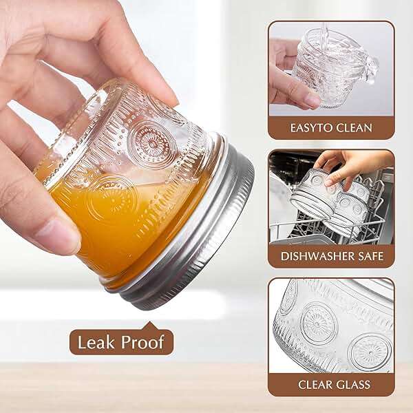 Amzcku 4 oz Glass Mason Jars with Regular Mouth Lids - 24-Pack Glass Canning Jars for Storage, Overnight Oats, Jam, Jelly, Honey, Beans, Spices, Wedding Favors, Shower Favors - Image 4