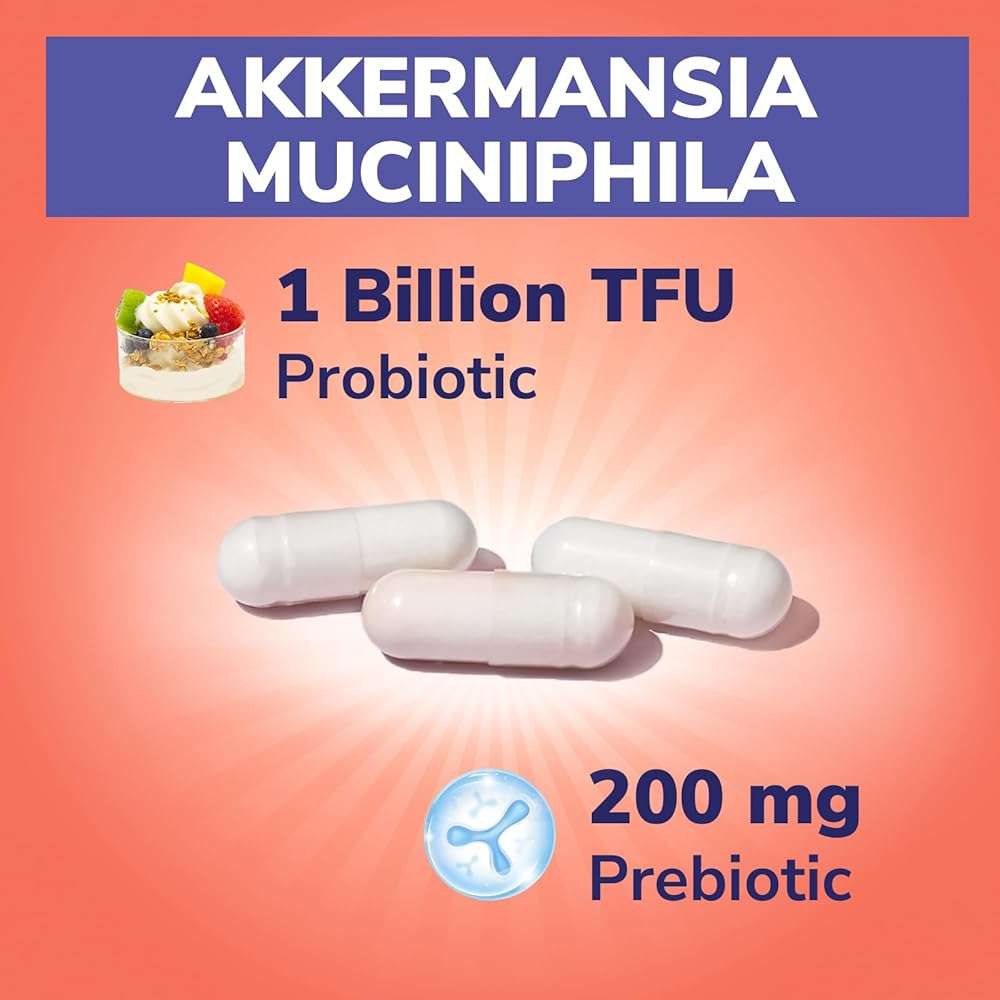 Vitalibre Akkermansia Muciniphila Probiotic 1 Billion TFU, w/Natural Prebiotic Inulin, Naturally Increases GLP-1, Healthy Digestion & Metabolism, Probiotic Supplement for Women & Men, 30 Capsules - Image 2