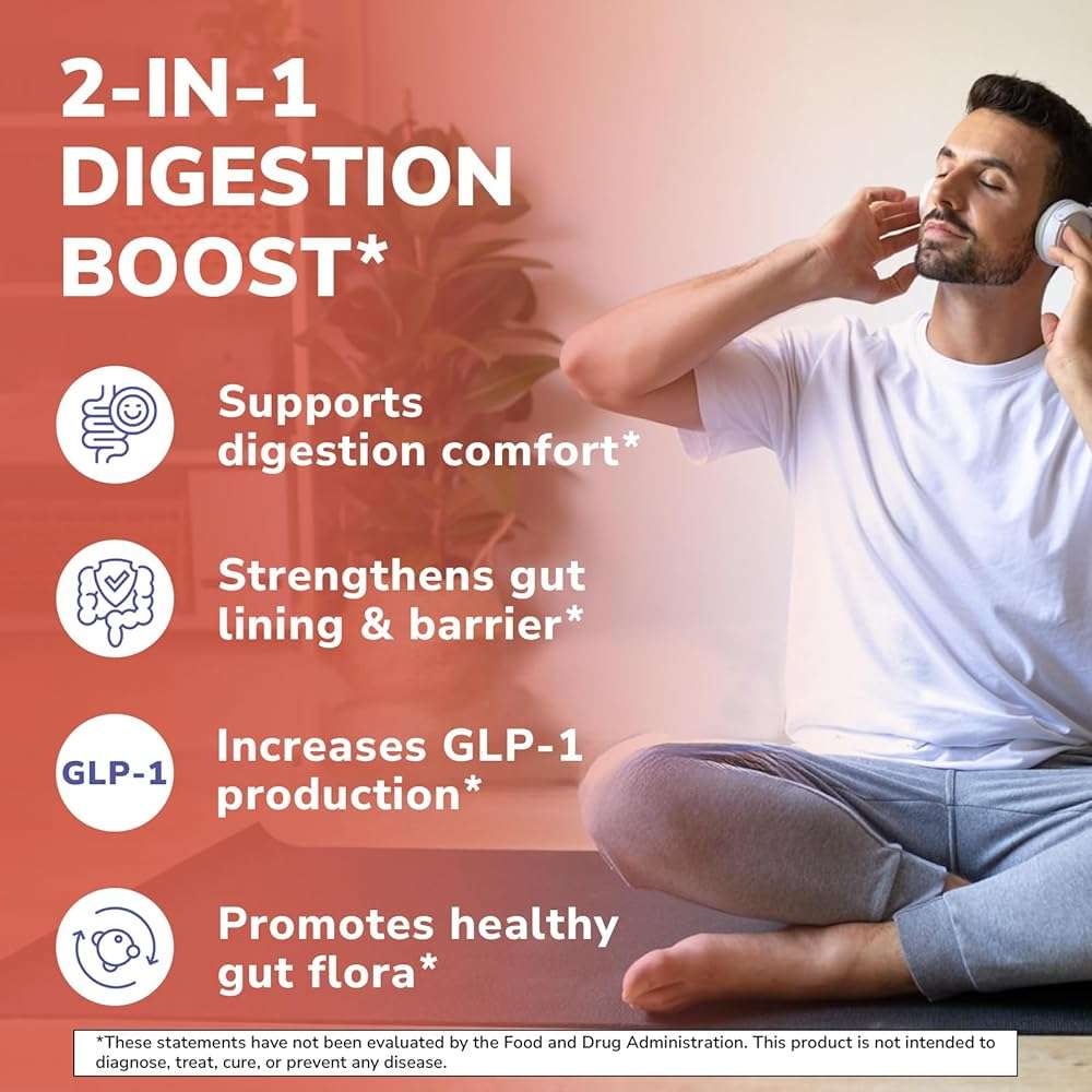Vitalibre Akkermansia Muciniphila Probiotic 1 Billion TFU, w/Natural Prebiotic Inulin, Naturally Increases GLP-1, Healthy Digestion & Metabolism, Probiotic Supplement for Women & Men, 30 Capsules - Image 3