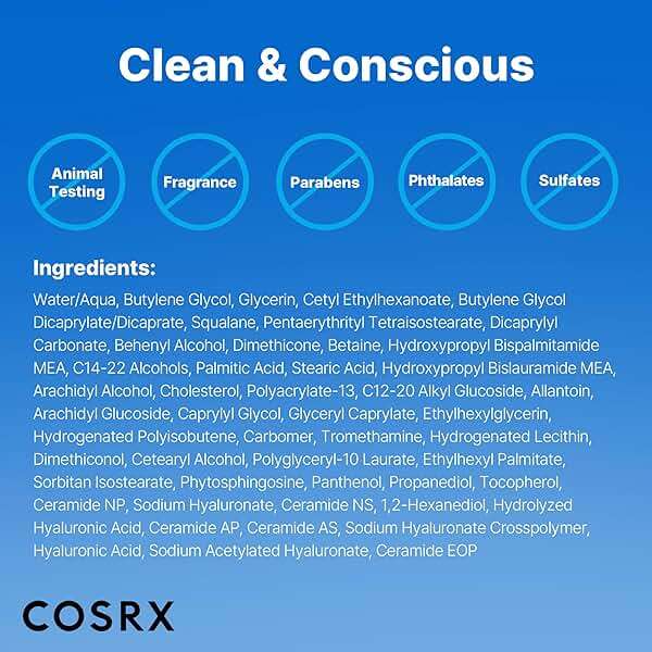 COSRX Ceramide Skin Barrier Moisturizer for Face with 7 Ceramides, Hyaluronic Acid & Panthenol, Barrier Repair Face Cream for Dry & Sensitive Skin, 2.7 oz, Korean Face Moisturizer, Korean Skin Care - Image 8