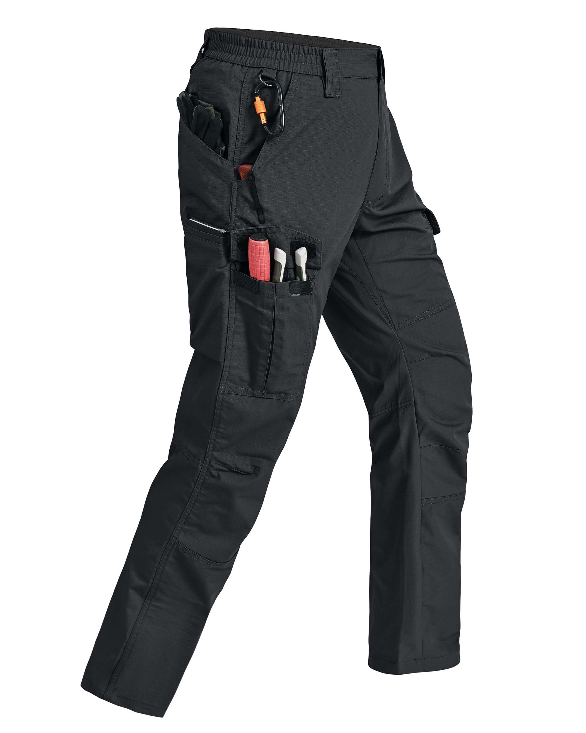 Rapoo Mens Cargo Pants Ripstop Water Resistant Breathable Tactical Hiking Pants with 7 Pockets - Image 1