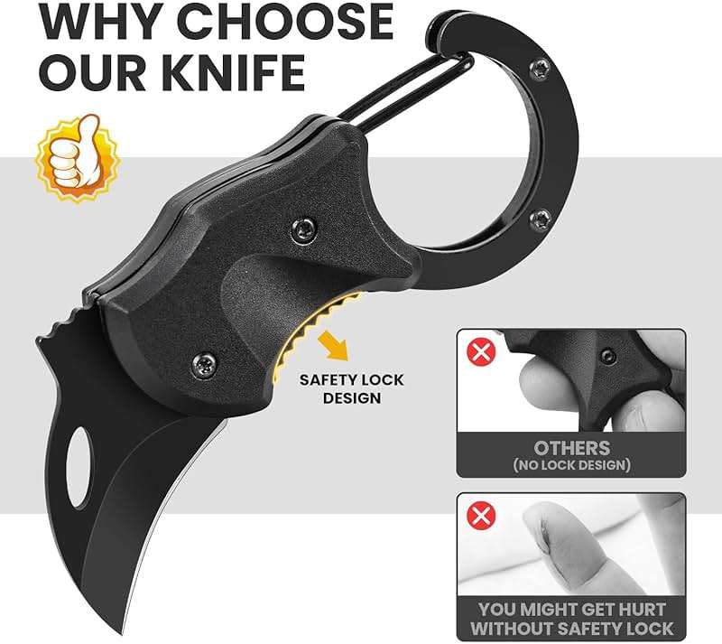 FUNBRO Small Pocket Knife Fathers Day Dad Gifts for Men, EDC Box Cutter, Anniversary & Birthday Gifts for Him, Mens Stocking Stuffers Gifts for Boyfriend Husband Grandpa from Daughter Wife Son - Image 2