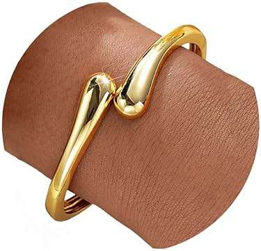 MTINEAPS Gold Bangle Bracelets for Women Teens Trendy Chunky Adjustable Twist Cuff Bracelet Jewelry Gifts - Image 7