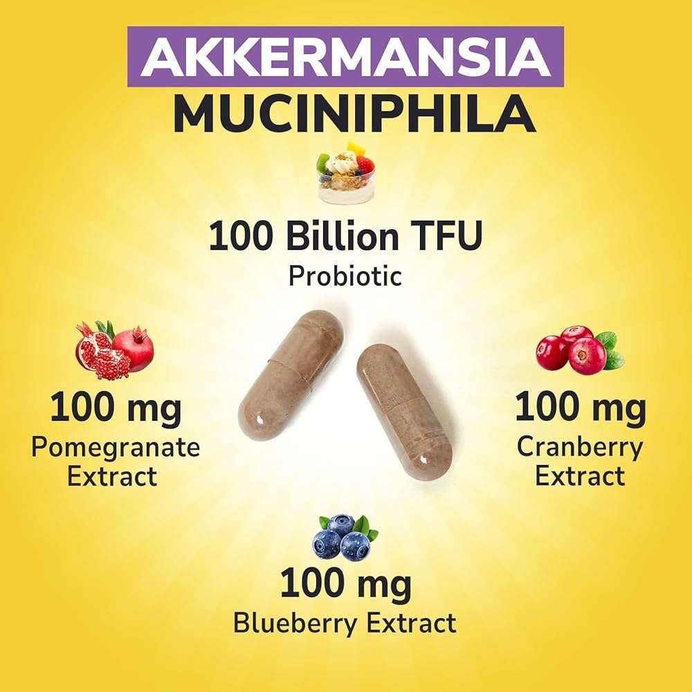 Vitalibre Akkermansia Probiotics 100 Billion TFU, Pasteurized Akkermansia Muciniphila, w/Cranberry, Blueberry & Pomegranate, Digestive & Immune Health, Leaky Gut, GLP-1 Supplement, 30 Vegan Capsules - Image 3