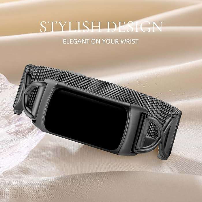 JKD X-Shape Metal Band Compatible with Fitbit Charge 6/ Charge 5 Bands for Women Men, Soft Stainless Steel Mesh Loop Strap Bracelet Wrist Band Replacement for Fitbit Charge 5/ Charge 6 Fitness Tracker - Image 5