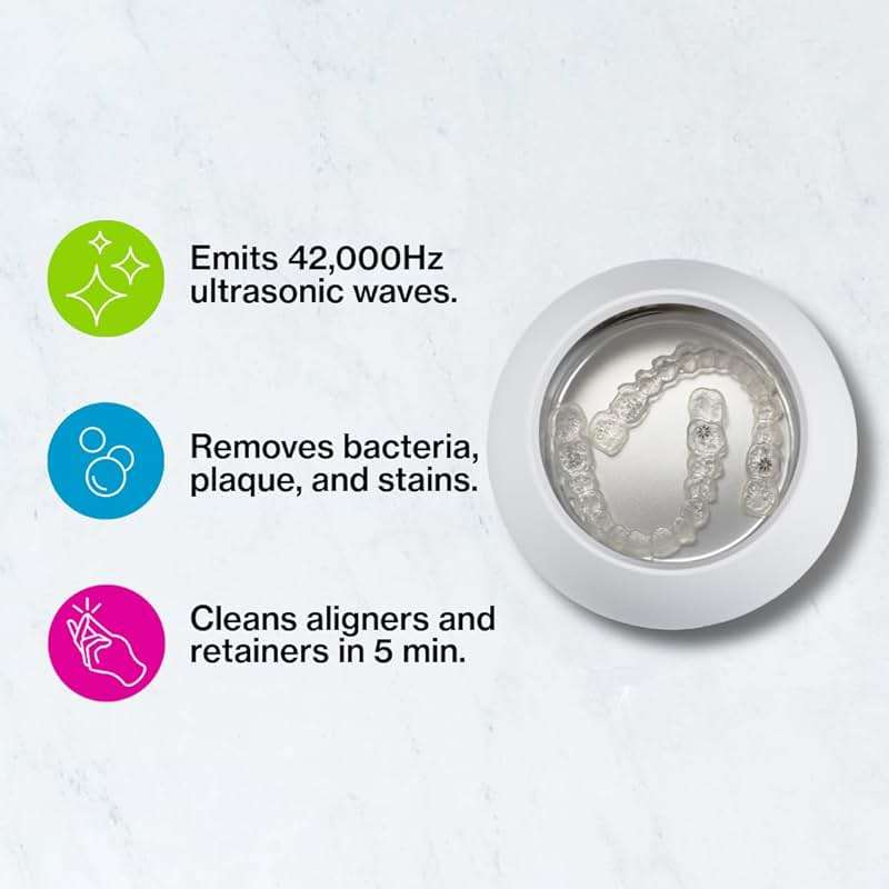 Invisalign Ultrasonic Cleaner | Powered by Zima Dental | Aligner and Retainer Cleaner | Arctic White - Image 2