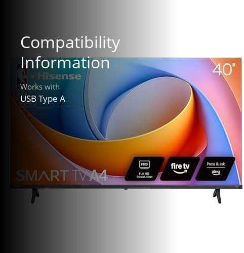 Hisense 40-Inch Class A4 Series FHD 1080p Smart Fire TV (40A4NF, 2025 Model) - DTS Virtual: X, Slim Bezel Design, Alexa Built in, Streaming TV, Black - Image 2