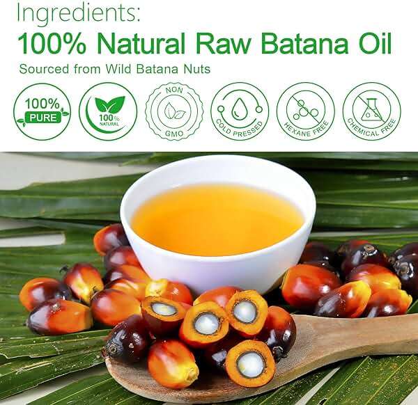 Batana Oil for Hair Growth Organic Raw Batana Hair Oil Natural Cold Pressed Pure Glass Bottle Oils to Thicken Brows, Repair Hair & Scalp, All Hair Types (4 fl oz) by MMPANG - Image 6