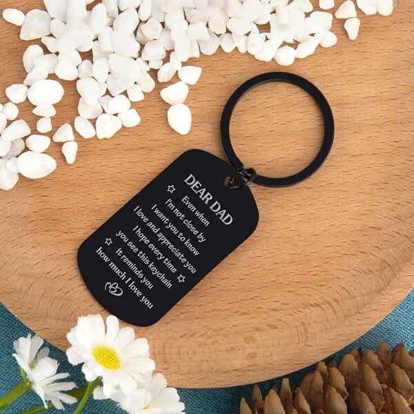 Fodfgxf Fathers Day Gift for Dad from Daughter Son, Dad Birthday Gift Drive Safe Keychain for Him Father Papa Gifts Dad Gift from Daughter Son Fathers Day Gift for Husband from Wife - Image 5