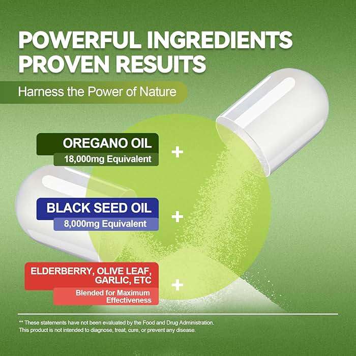 Totaria Oil of Oregano with Black Seed Oil Capsules High Absorption with Garlic,Olive Leaf,Quercetin,Black Pepper and More Supplement for Women and Men Immune Support Digestive Health 120 Counts - Image 3