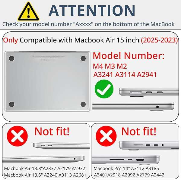 AKIT Compatible with MacBook Air 15 Inch Case 2026 2025-2023 M5 M4 M3 M2 A3448 A3241 A3114 A2941, Unique Pattern Hard Shell Laptop Case+Keyboard Cover+Screen Protector for Mac Air 15 Inch, Green Wave - Image 2