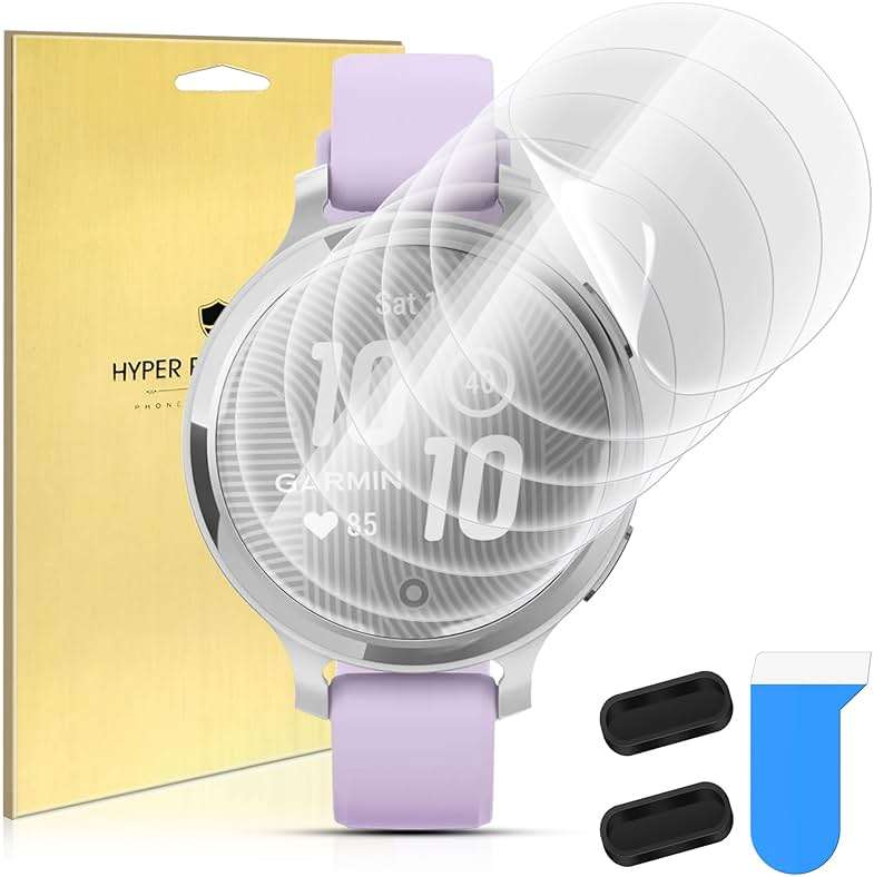 Suoman 6-Pack for Garmin Lily 2 Active Screen Protector, Charger Port + [Not Glass] Soft TPU High Definition Clear Protective Film - Image 1