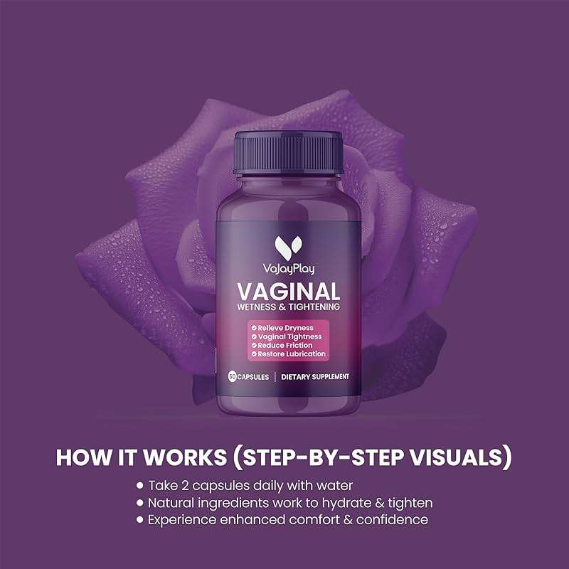 VaJayPlay Feminine Area Moisture & Dryness Support | Increase Wetness, Tightness & Mood Balance, Feminine Wellness & Hydration Support | Made W/Manjakani, Slippery Elm, Fenugreek & More (60 Count) - Image 5