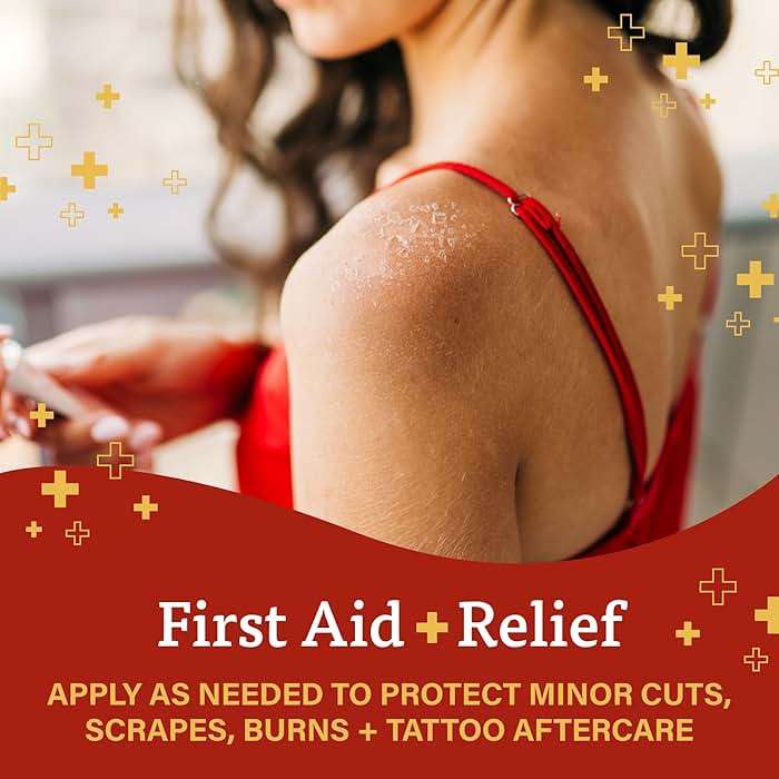 A+D First Aid Multipurpose Healing Ointment - Moisturizing Skin Protectant for Dry Cracked Heels, Elbows, Hands and Lips - Protects Minor Cuts, Burns, & Scrapes – 4 oz Tube - Image 4