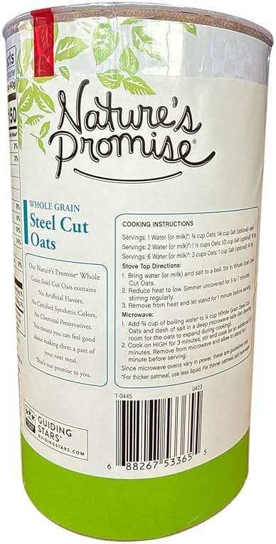 Nature’s Promise Whole Grain Steel Cut Oats, 25 oz - Image 3
