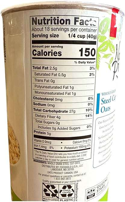 Nature’s Promise Whole Grain Steel Cut Oats, 25 oz - Image 4