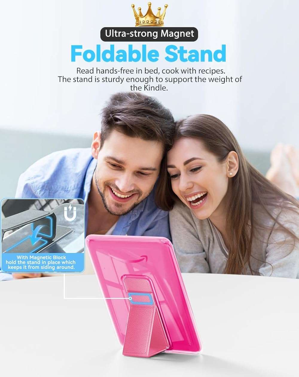 Clear Case with Stand for 7" All-New Kindle Paperwhite Cases 2024 (12th Gen) & Kindle Colorsoft Signature Edition | Anti-Yellowing, Ultra Slim Scratch-Proof Kindle Cover with Left-and-Right Hand Strap - Image 3