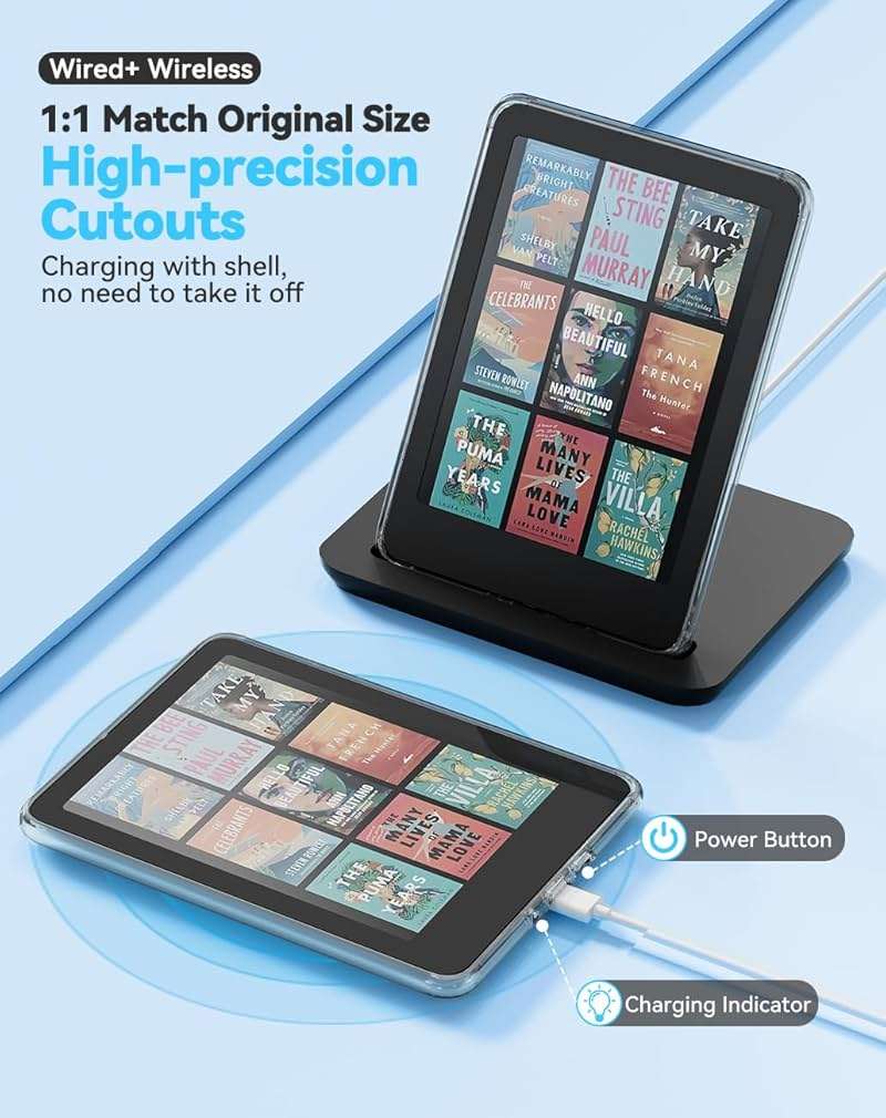 Clear Case with Stand for 7" All-New Kindle Paperwhite Cases 2024 (12th Gen) & Kindle Colorsoft Signature Edition | Anti-Yellowing, Ultra Slim Scratch-Proof Kindle Cover with Left-and-Right Hand Strap - Image 6