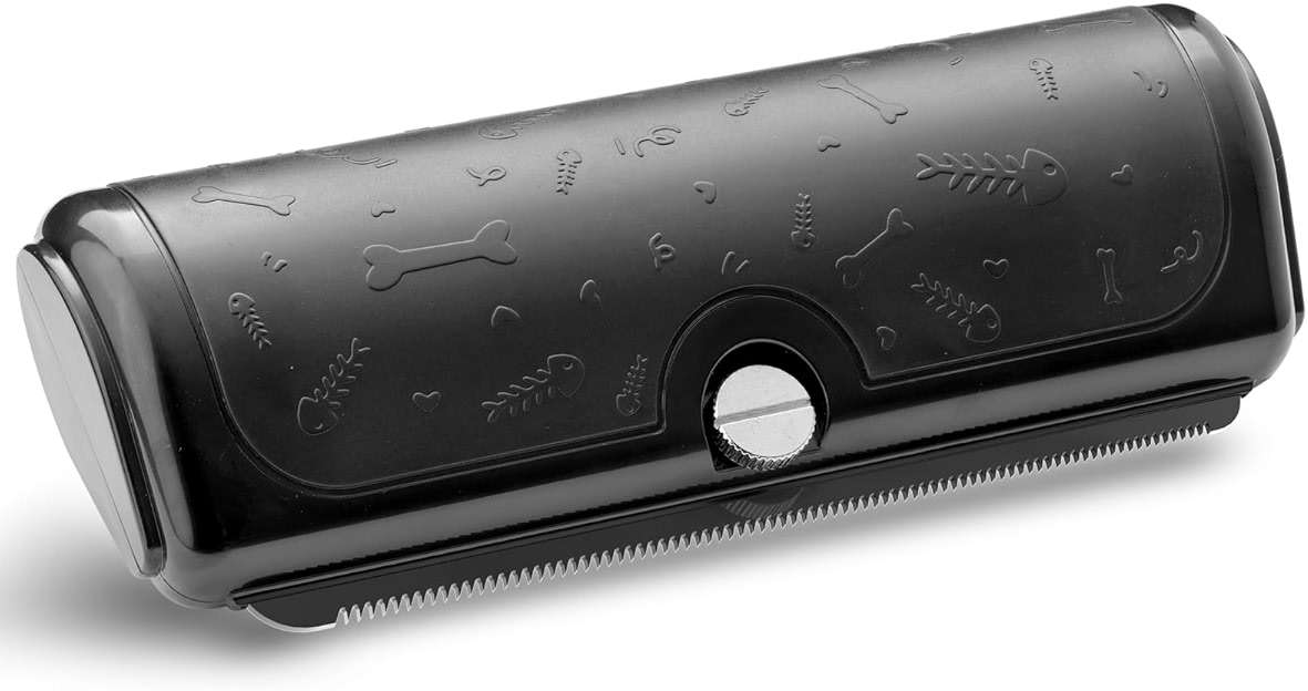 PetPog Deshedding Dog Brush for Shedding, Black | For short and medium coats, replaceable metal blade, helps remove loose fur during home grooming - Image 1