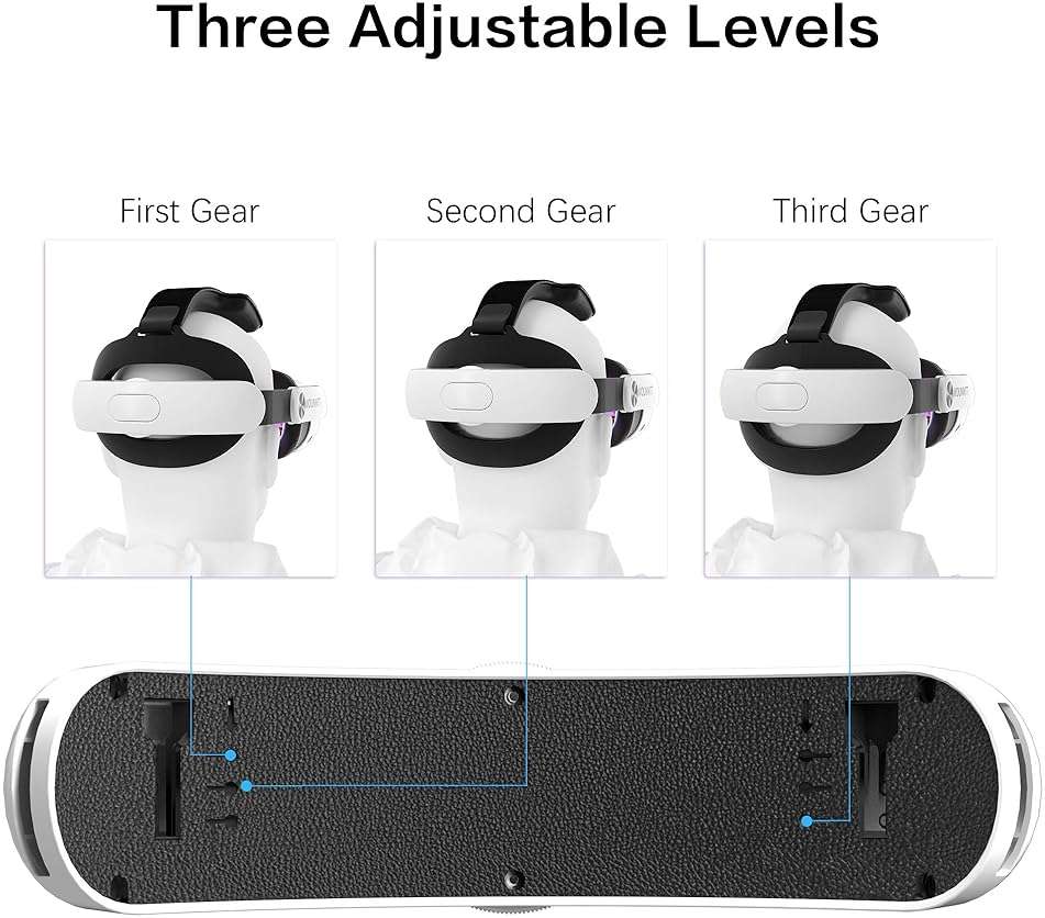 WOUNMTT Head Strap for Oculus Meta Quest 3S Quest 3, Fashion Adjustable Comfort Enhanced Support VR Headset Accessories Strap No Battery Reduce Facial Stress and Gaming Immersion - Image 7