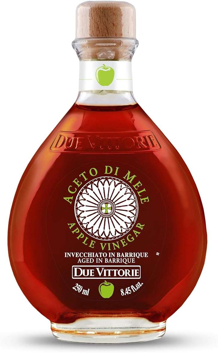 Due Vittorie Apple Vinegar - Easy to Drink Raw Apple Cider Vinegar Aged in Barrique Wine Barrels, Gourmet Vinegar for Cooking, Imported From Italy, All Natural - 8.45 fl oz / 250ml (Pack of 1) - Image 1