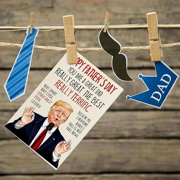 Pawzity Funny Fathers Day Card - Happy Father's Day Cards for Dad from Daughter, Son, Kids, Toddler - Funny Fathers Days Cards for Dad, Daddy - Single 5.3''x 8'' Folded Card with Red Envelope - Image 2