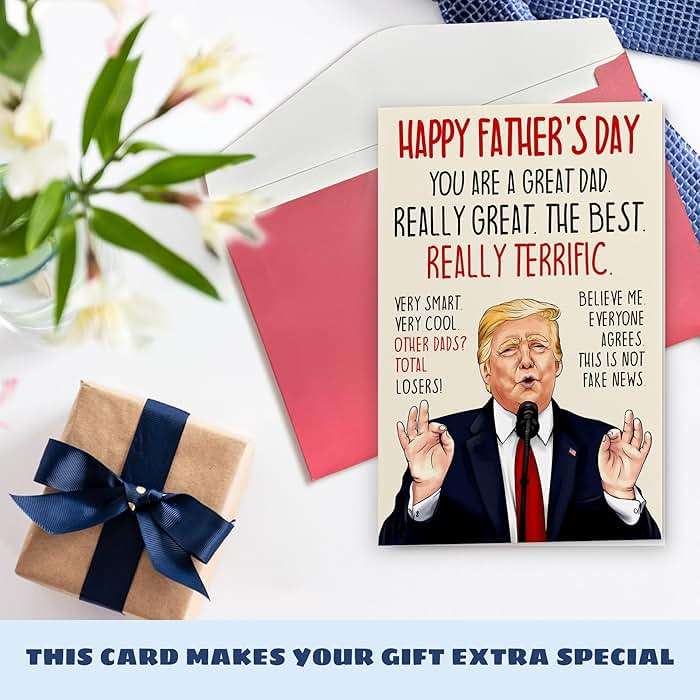 Pawzity Funny Fathers Day Card - Happy Father's Day Cards for Dad from Daughter, Son, Kids, Toddler - Funny Fathers Days Cards for Dad, Daddy - Single 5.3''x 8'' Folded Card with Red Envelope - Image 5