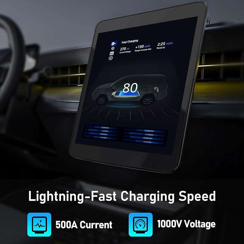 2026 Upgraded Tesla Supercharger to CCS1 Charger Adapter, [Max 500A 1000V] Fast Charge Electric Vehicle Charging Adapter, NACS to CCS Electric Vehicle Adapter Fit for All Ford EVs, GM, Rivian - Image 3