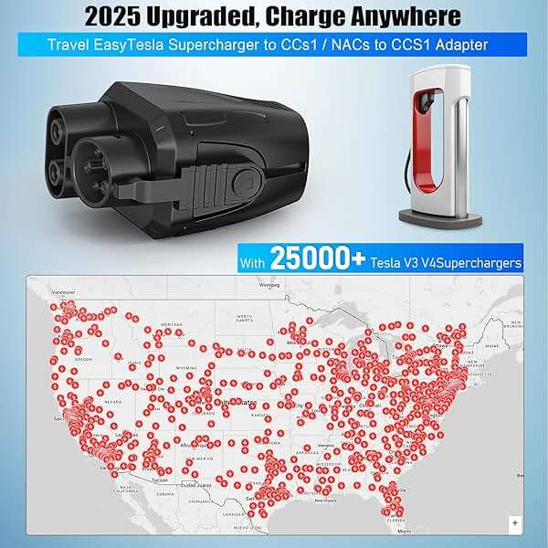 2026 Upgraded Tesla Supercharger to CCS1 Charger Adapter, [Max 500A 1000V] Fast Charge Electric Vehicle Charging Adapter, NACS to CCS Electric Vehicle Adapter Fit for All Ford EVs, GM, Rivian - Image 4