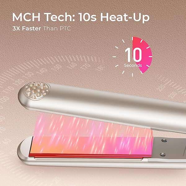 TYMO Flat Iron Hair Straightener - Titanium Hair Straighteners for Women, 1 Inch Professional Travel Flat Iron, Portable Straightener and Curlers with 10s Heat Up, 32 Temp, Dual Voltage & LED Display - Image 7